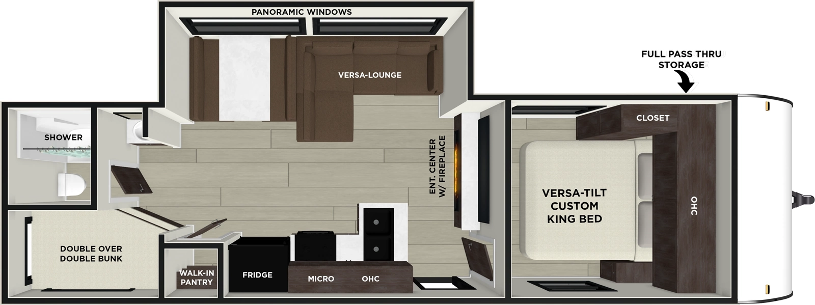 The Wildwood 28DBUD has one entry and one slide out. Exterior features include: metal or fiberglass exterior, 16' awning and outside kitchen. Interiors features include: bunk beds and front bedroom.